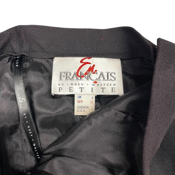 En Francais By Huey Waltzman Black Midi Skirt With Slit 4 Petite - Picture 4 of 8